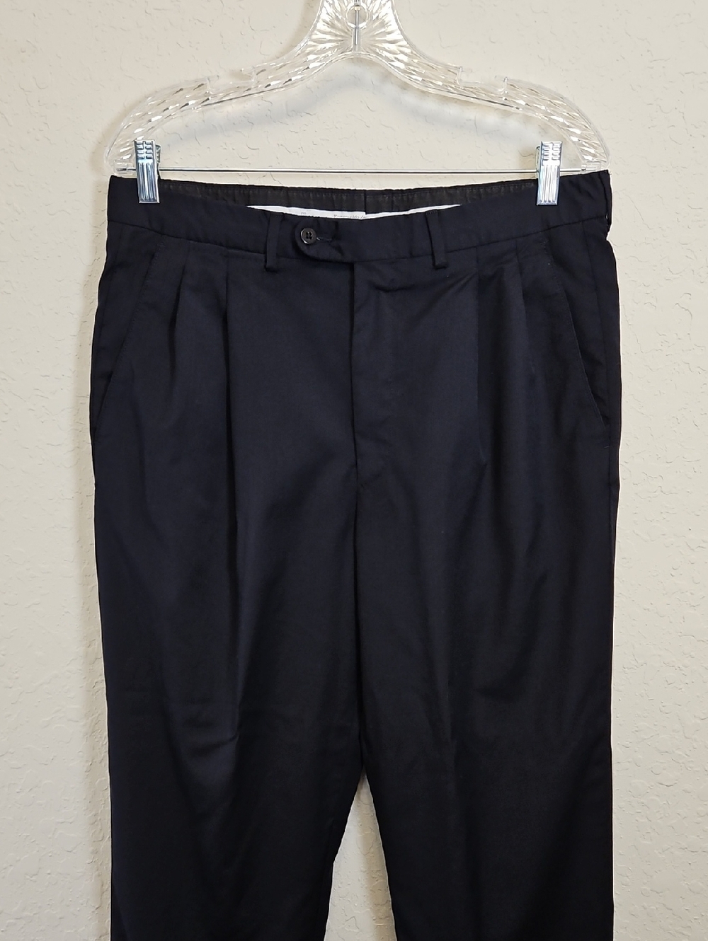 Ermenegildo Zegna Black Lana Wool Dress Pants Size 32